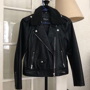 Obey vegan leather moto jacket